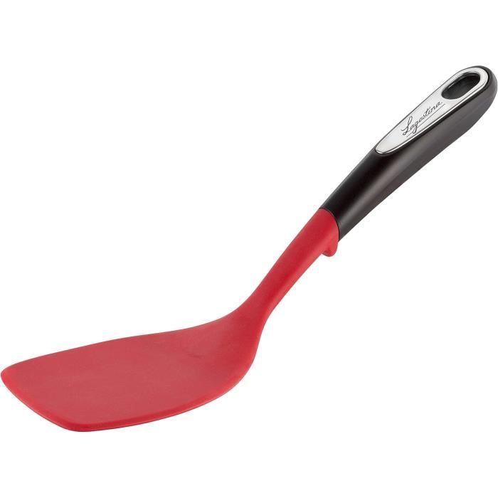 Lagostina Pelle à Friture Ingenio Smart - Noir Et Rouge En Silicone Et Plastique - Anti-dérapante Et Sans BPA