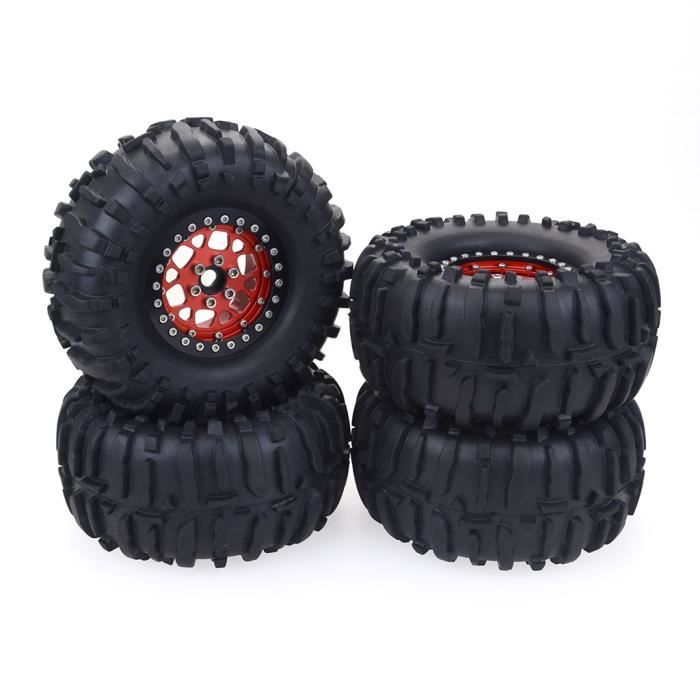 4 Pièces Roues Pneus Drift Car 1/10 - Jantes Durables Pour Voiture RC Drifting Blanc