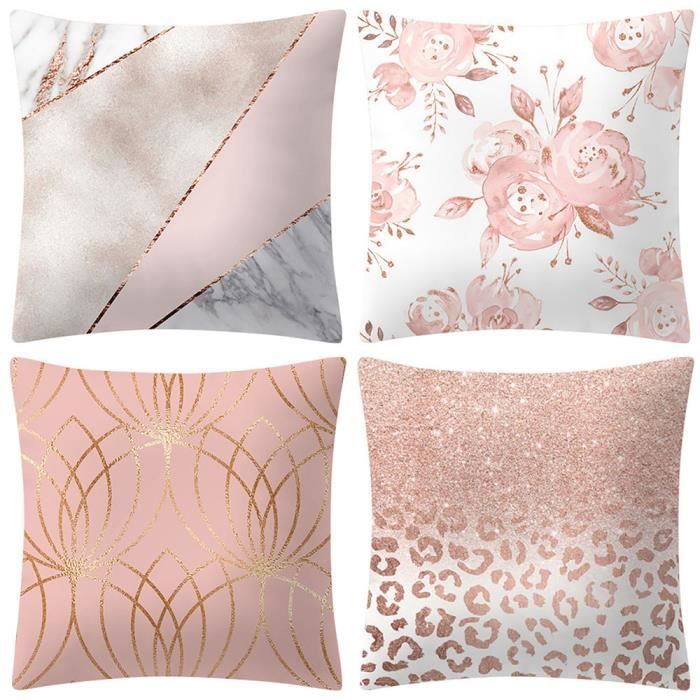 Coussin rose et or Clearance