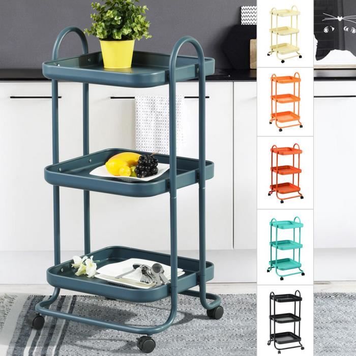 Gimify 3 Etages Chariot De Cuisine Jardin Panier Stockage Legumes