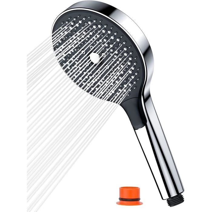 Pommeau De Douche Carré 35.5cm Effet Pluie - Acier Inoxydable Rotatif 360°