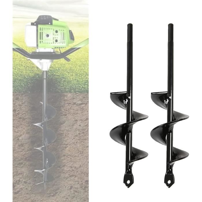 Foret Hélicoïdal Pour Plantation De 7,6 X 30,5 Cm Et 4,1 X 22,9 Cm Avec Gants De Jardinage, Trou En Spirale Pour Plantation De Bulbes, Plantes à Massif, Trous De Parapluie, Foret