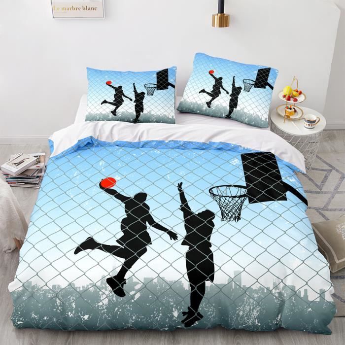 Basket Housse de Couette, ado garçon Fille 3D Basketball Parure de