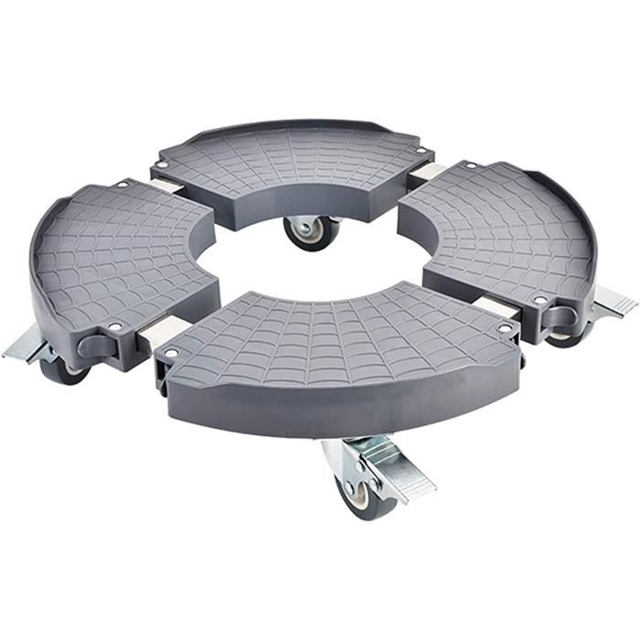 Support De Plantes à Roulettes Épais Pour Pots Intérieur Extérieur - Plateau Jardinière Mobile Grand Format Blanc