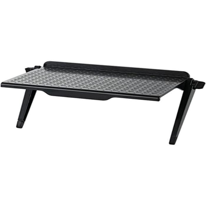 Support TV Réglable Sans Perçage - Étagère Pour Décodeur, Box, Enceinte - Noir
