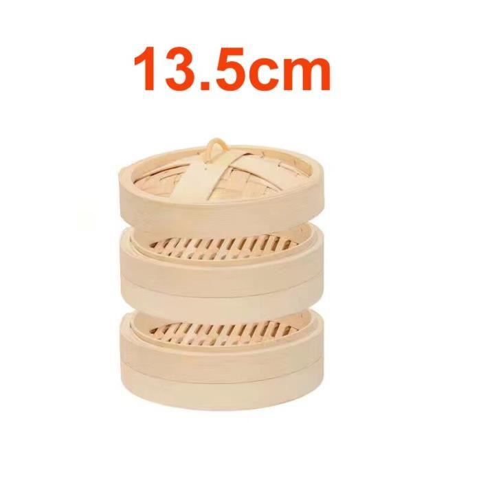 Cuiseur Vapeur Bambou 25cm - Pour Raviolis, Buns Et Poisson - Ustensile Cuisine Asiatique