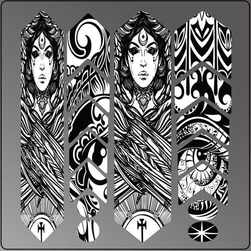 DYEDBRO Guadalupe Stickers de protection de cadre VTT