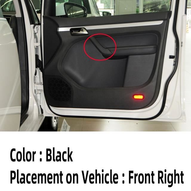 Avant droit noir - Nouveau Noir Beige Intérieur Garniture De Poignée De Porte Pour VW Touran Caddy 2003 2005