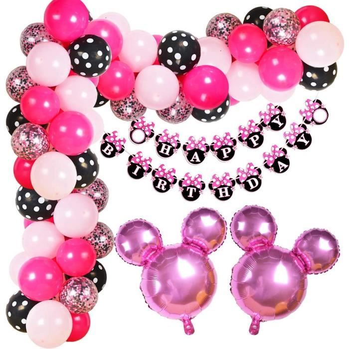 Decorations D Anniversaire Sur Le Theme Minnie Kit Sur Le Theme Minnie Ballland Garland Arch Pour Anniversaire Fournitures De Cdiscount Maison