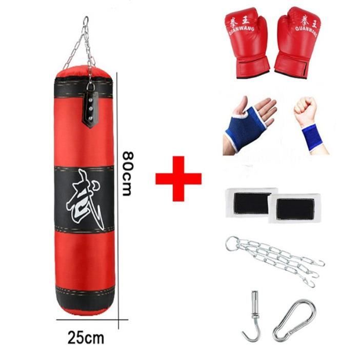 Sac de frappe Sac de boxe Suspendus Sac De Boxe avec Gants Bandage