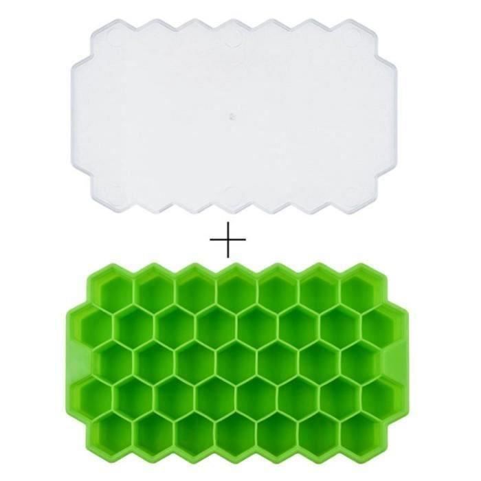 Bac à Glaçons Alvéolaire Silicone – 2 Pièces Empilables – Sans BPA – Pour Cocktails, Bière, Desserts