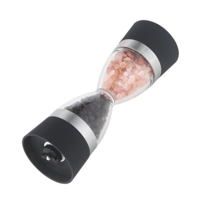 Lot De 2 Moulins à Sel Et à Poivre , En Acier Inoxydable Brosse Et En Verre Avec Meules En Ceramique Reglables Sans Epices 92244609