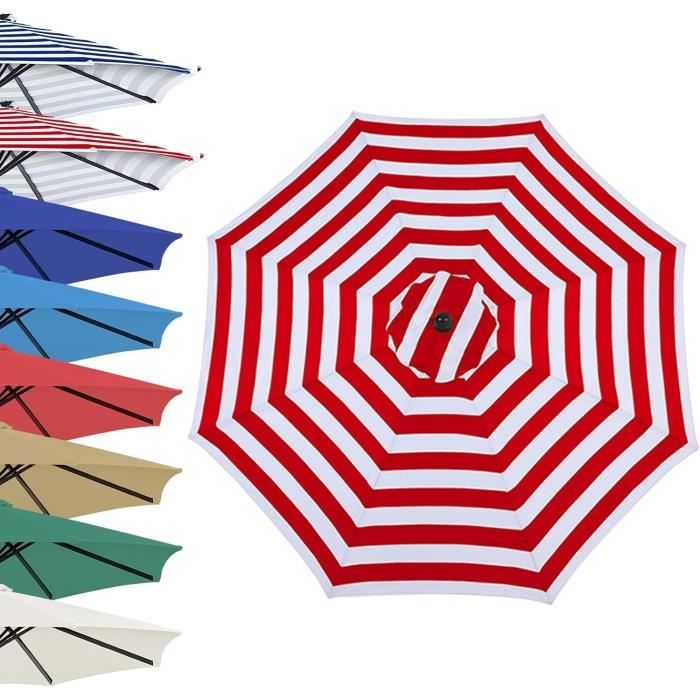 Vervanging Parasol Canopy, vervangende parasolhoes 2.7M/3M 6 Arms/8 Armen vervangende parasol stof hoes voor Tuin Paraplu-N