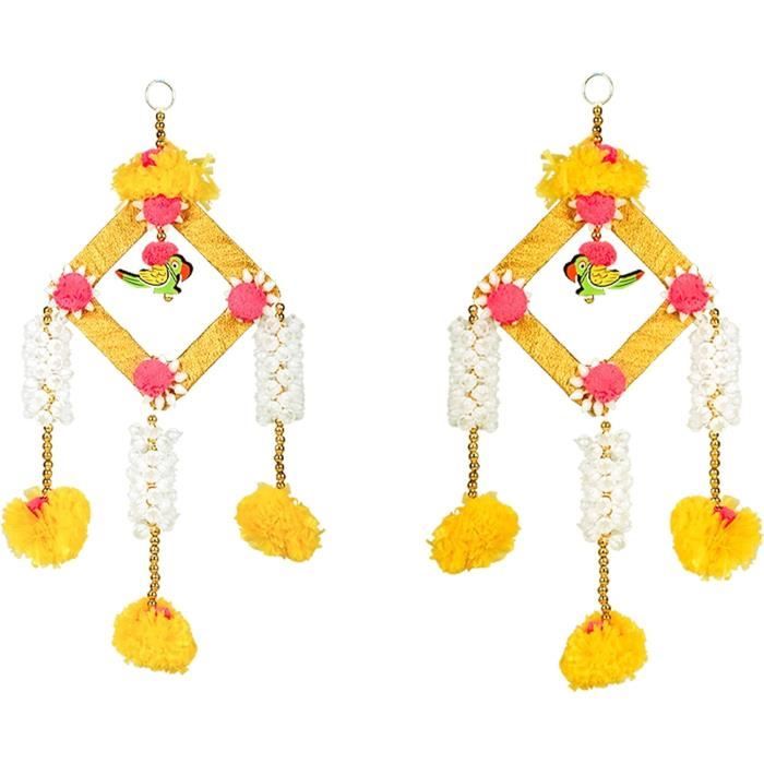 Handmade Gota & Bead Work Wall Hanging (set of 2)