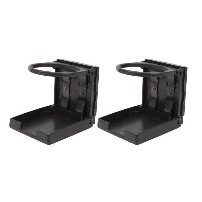Porte-gobelets Pliables (2 Pièces) - Gris Et Noir, Plastique - Pour Fêtes, Pique-niques, événements Extérieurs