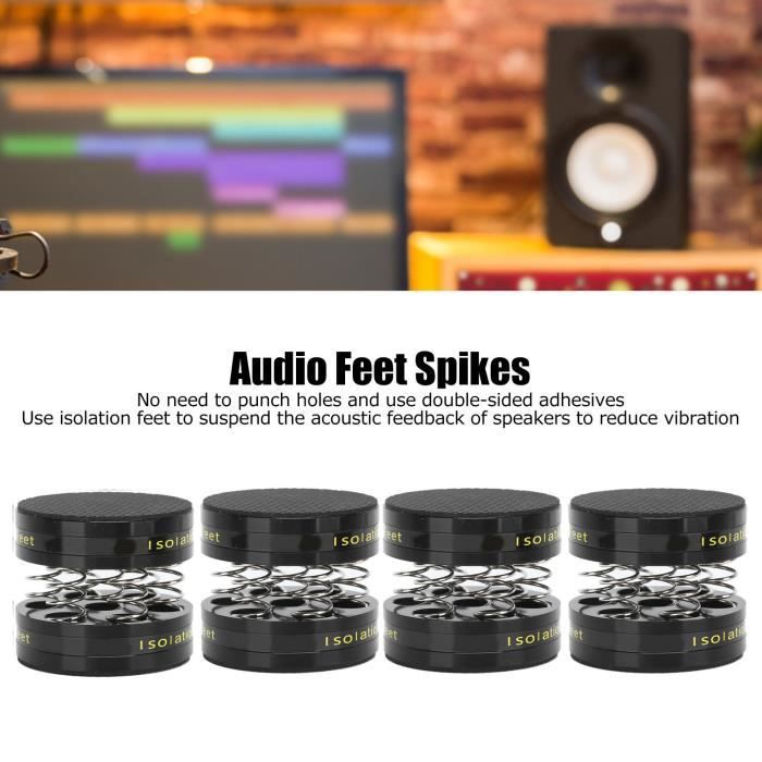 AUN Coussinets De Pieds D'isolation De Haut-parleur Lot De 4 Patins D