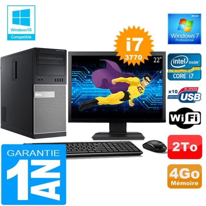 Dell 7010 MT Intel i7 3770 RAM 4Go Disque Windows 7 - vue 2