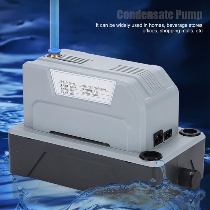 Pompe De Vidange Condensats Automatique 24 L/h - Pompe Climatisation 10m De Hauteur - Silencieuse Pour Déshumidificateur Et Climatiseur 10 KW