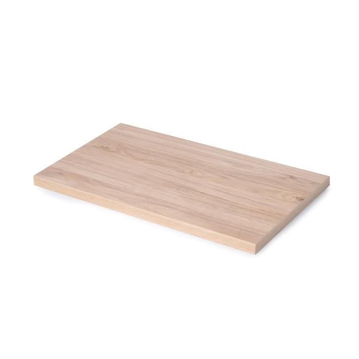 emuca - plateaux de table pour table à manger, cuisine ou bureau, plateau de table rectangulaire 900x500mm, finition chêne, bois