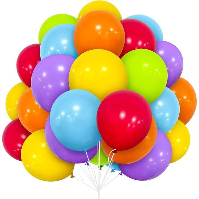 Ballons Colorés, Paquet de 30 Ballons Couleurs 10 Pouces 25 cm