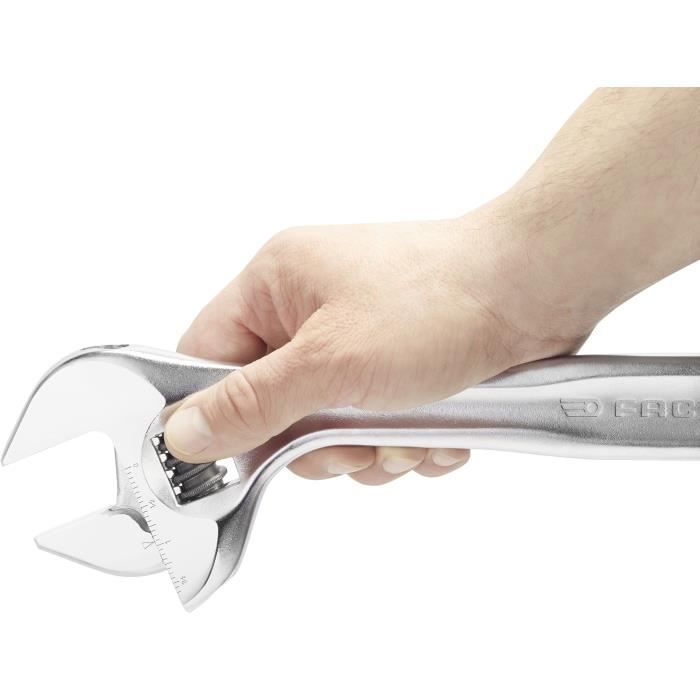 Clé à Molette 12 à Ajustement Rapide FACOM - 101.12PB - Tête inclinée à 22°