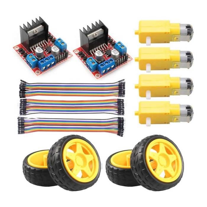 Module Driver Moteur DC L298N - Double Pont En H 1.5A - Pour Robotique, Voiture RC, Arduino - Pack De 3 Cartes