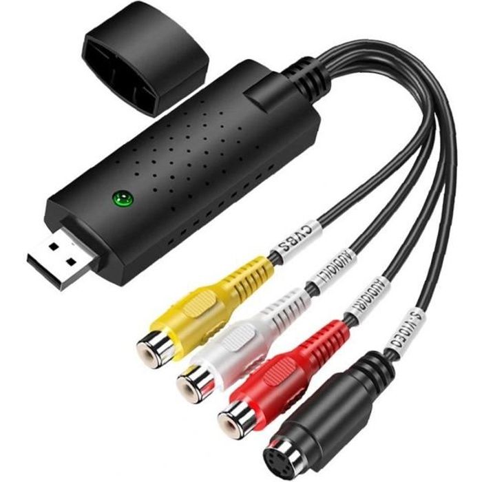 Convertisseur de capture vidéo USB VHS vers une carte de capture audio de  transfert DVD numérique pour Windows - Cdiscount Informatique