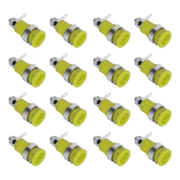 Fiches Banane 4mm JZK - Lot De 10 (5 Rouge + 5 Noir) - 32A/1000V - Connecteurs Haut-Parleur Empilables