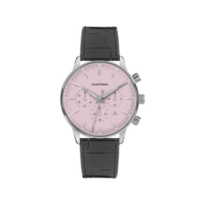 Jacques Lemans Nostalgie Chronographe pour homme Classique Simple Achat vente montre Homme Adulte Cuir Cdiscount