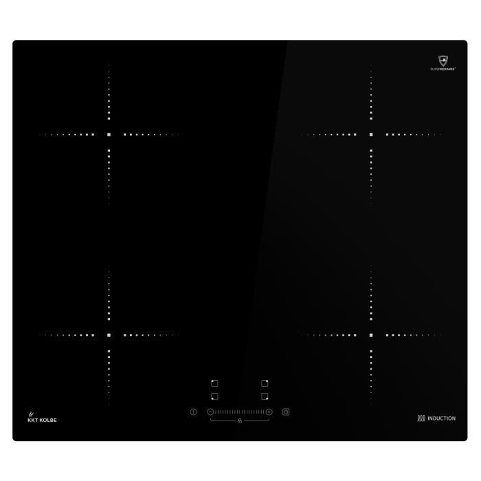 Plaque Vitrocéramique 59 Cm 6,6 KW 4 Zones De Cuisson 15 Niveaux De