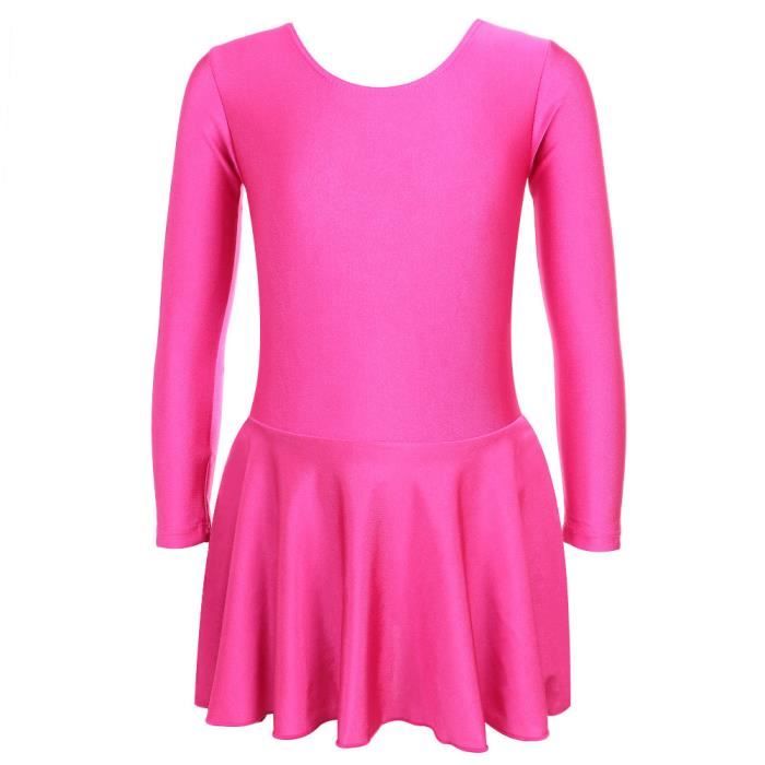 Bébé Fille Robe De Danse Justaucorps Ballet Avec Jupe Tutu - Manches 1/2 Gymnastique