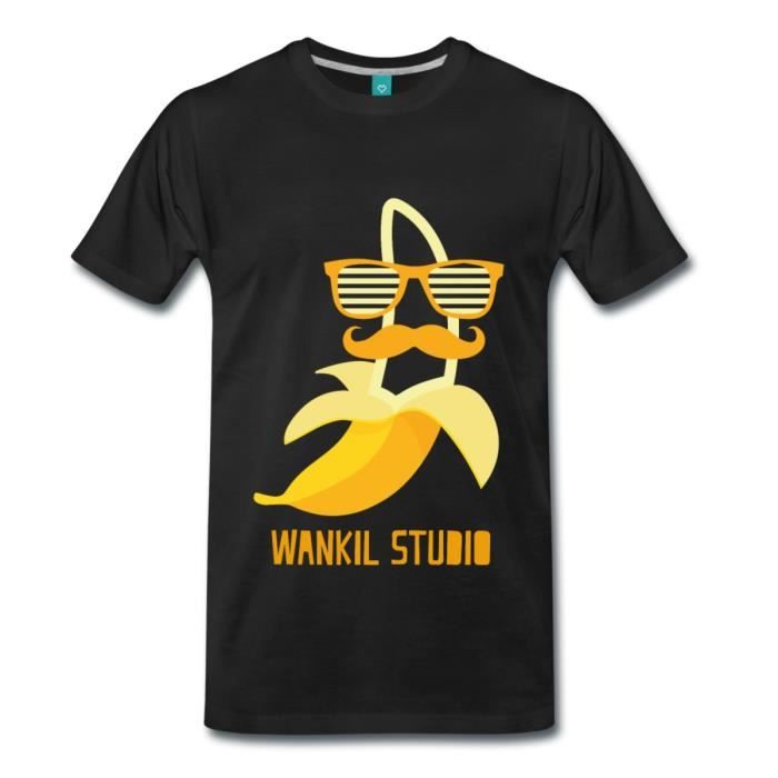 Wankil Studio Banane Hipster Tshirt Premium Homme de Spreadshirt® Noir