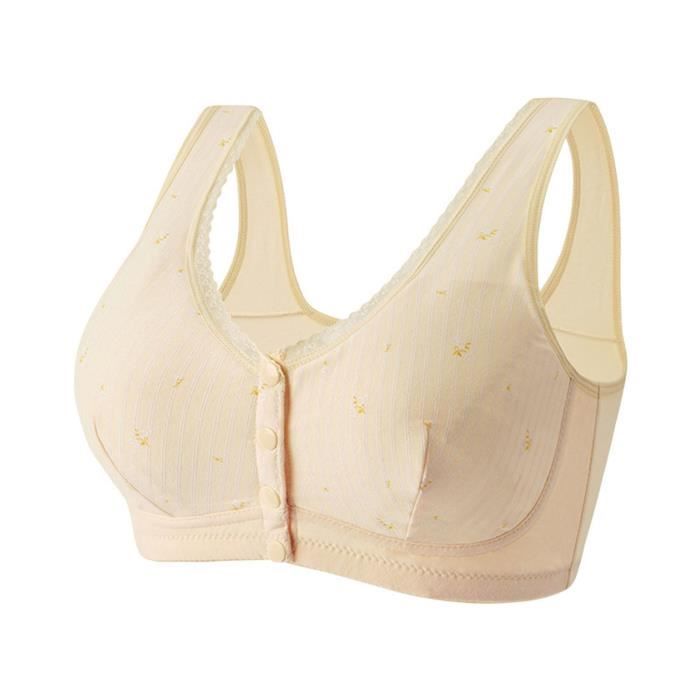 Soutien-gorge De Sport Sans Armatures Avec Boucle Avant - Grande Taille, Dentelle, Confortable Pour Toute La Journée