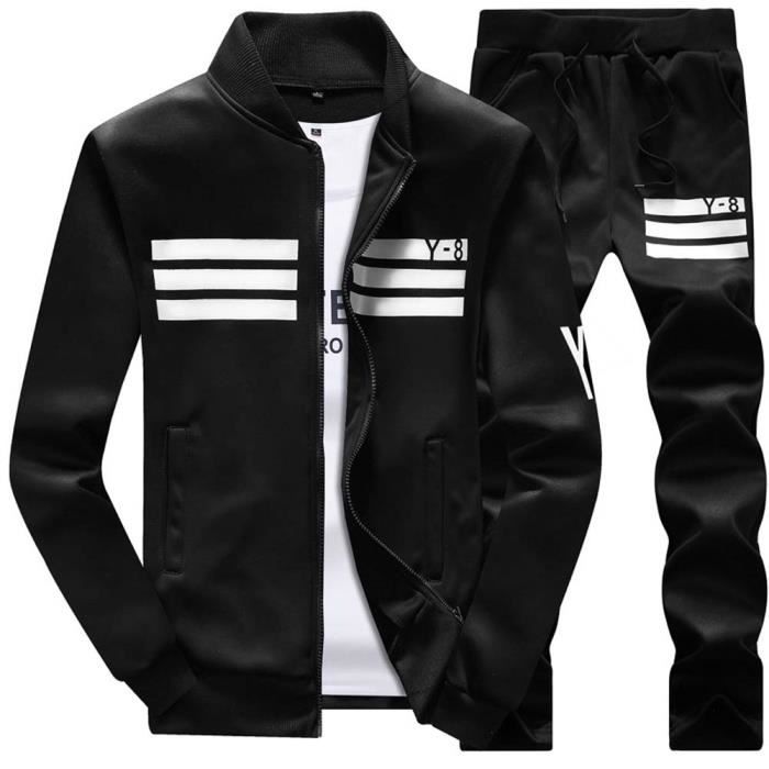 Survêtement Homme 2 Pièces Avec Capuche - Tenue De Sport Confortable Pour Training, Maison Ou Travail Décontracté - 6