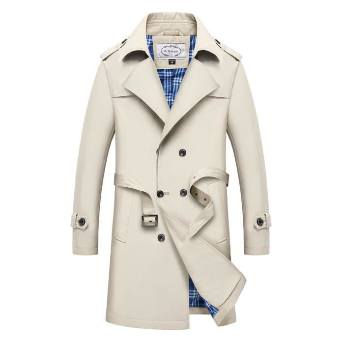 trench homme blanc