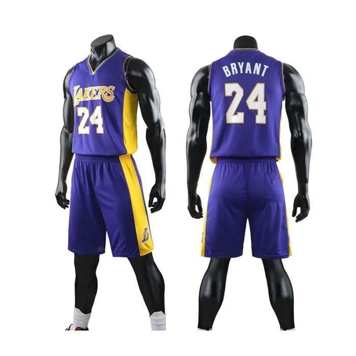 Nba Los Angeles Lakers Star Kobe Bryant Maillot Et Shorts De Basketball Homme Pourpre Prix Pas Cher Cdiscount