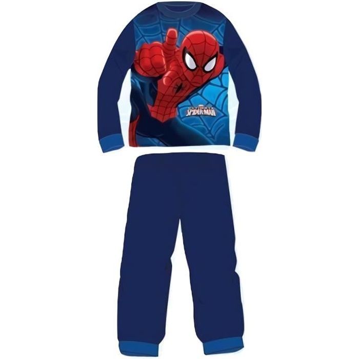 Pyjama en Molleton Spider-Man Rouge-Bleu Marine