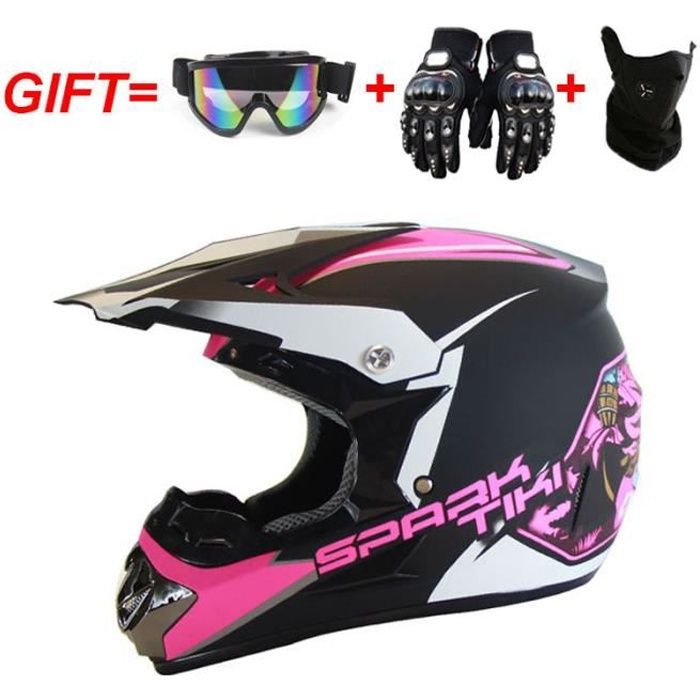 Casque Moto Cross Homme ECE Homologué Casque Intégral DH Enduro Femme Quad  Motocross Adulte - Cdiscount Auto