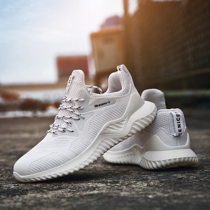 Basket Sneaker Homme JS Tendance Poids Leger Respirant Blanc Cdiscount Chaussures
