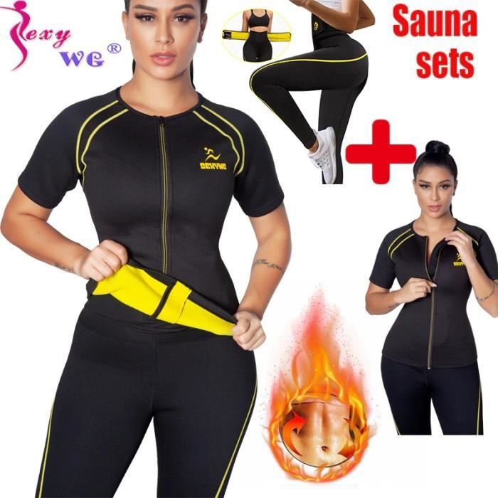 Combinaison de sauna fitness SURENHAP - PVC - Noir - Manches longues -  Imperméable Noir - Cdiscount Sport