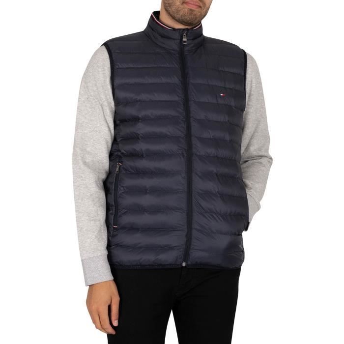 Tommy Hilfiger Pour des hommes Gilet circulaire compressible Core Bleu Bleu Cdiscount Pret a Porter