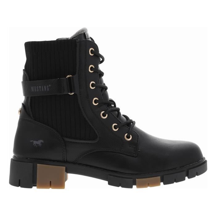Bottines stretch fourr es pour femme Mustang Shoes Noir Noires