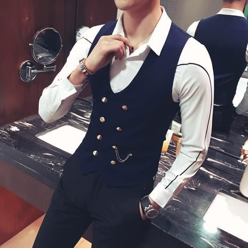 Gilet double boutonnage homme deals