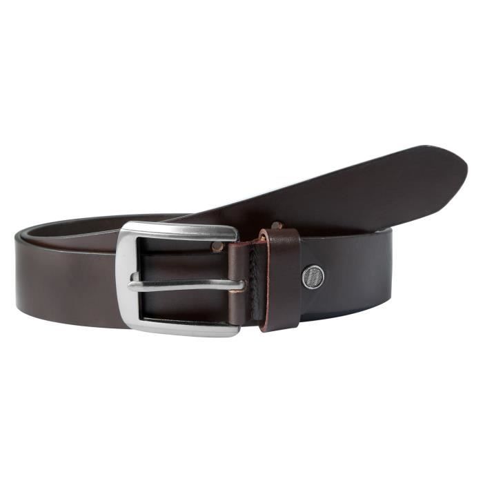 Ceinture cuir boucle métal Blaklader Marron 85 cm