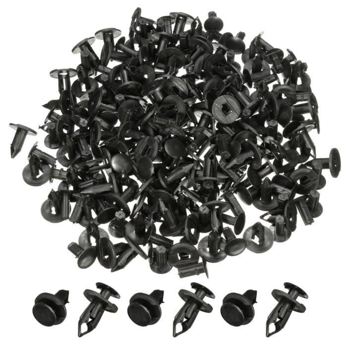 20 Clips De Fixation Plastique Vert Pour Voiture - Rivets Porte Pare-chocs, Trou 8mm - 6