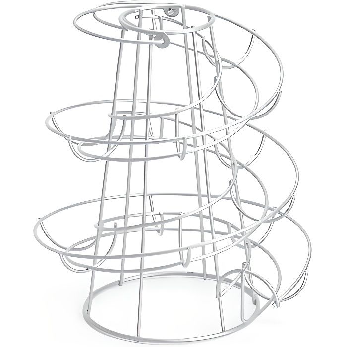 Yisily Support de Support de Support Doeufs en Spirale Helter Skelter de Cuisine Noire Pouvant Contenir Jusqu/à 18 Oeufs