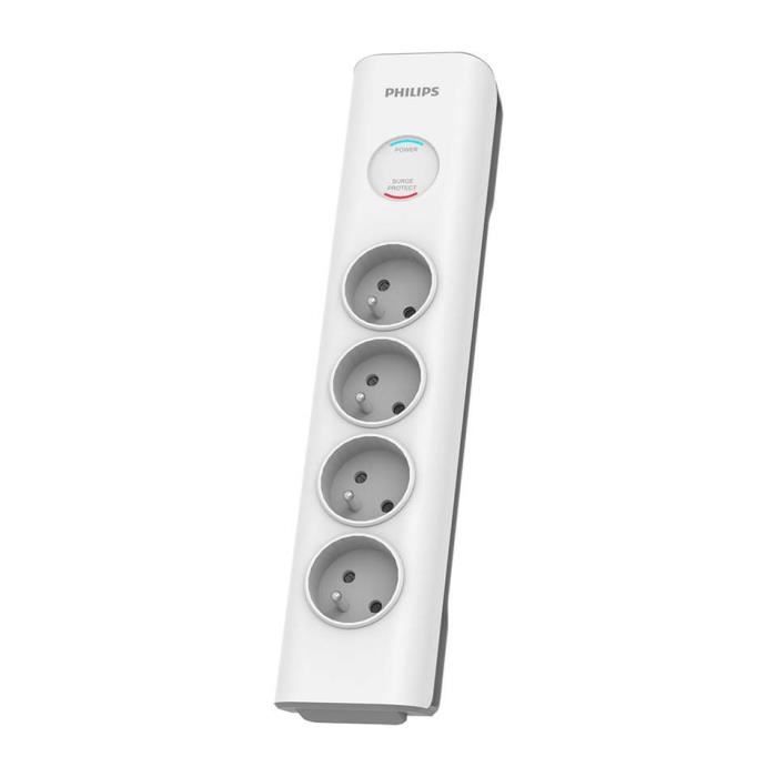 Protection contre les surtensions - PHILIPS - SPN7040WA/60 - 600 J - 4 prises - 3680 W