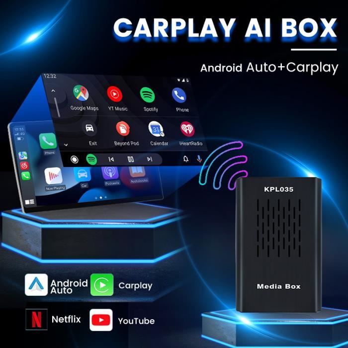 Adaptateur CarPlay Android 8.1 Bluetooth 5.0 Filaire vers sans fil Android  Auto Ai Box Netflix  Pour Voiture Universel - Cdiscount Auto