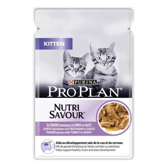 Comparer les prix de Pâtée pour Chaton Nutrisavour - Purina Proplan - Dinde 26 x 85 grs