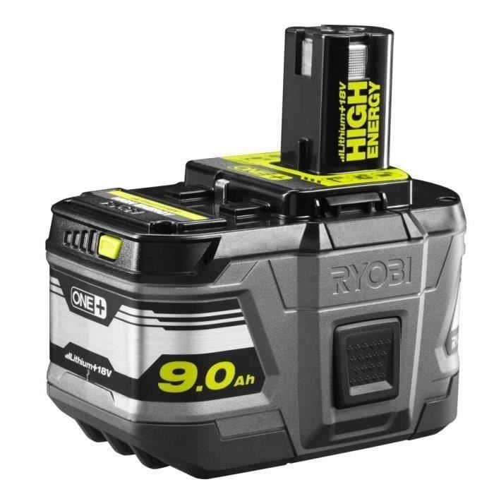 Batterie lithium+ 18V - 9,0 Ah High Energy RYOBI ONE+™ RB18L90 - Cdiscount  Bricolage